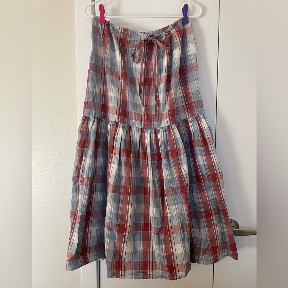 Ulla Johnson plaid maxi skirt, size 2